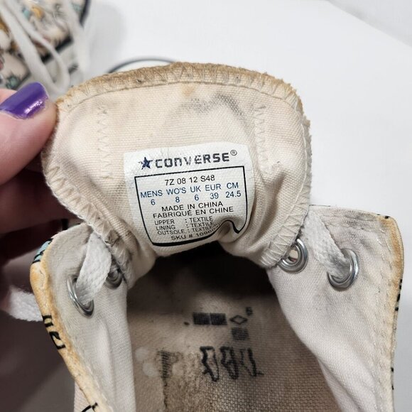 Converse All Star Low Sea Creature Shoes Men’s 6 Women’s 8- Stained - Picture 4 of 4